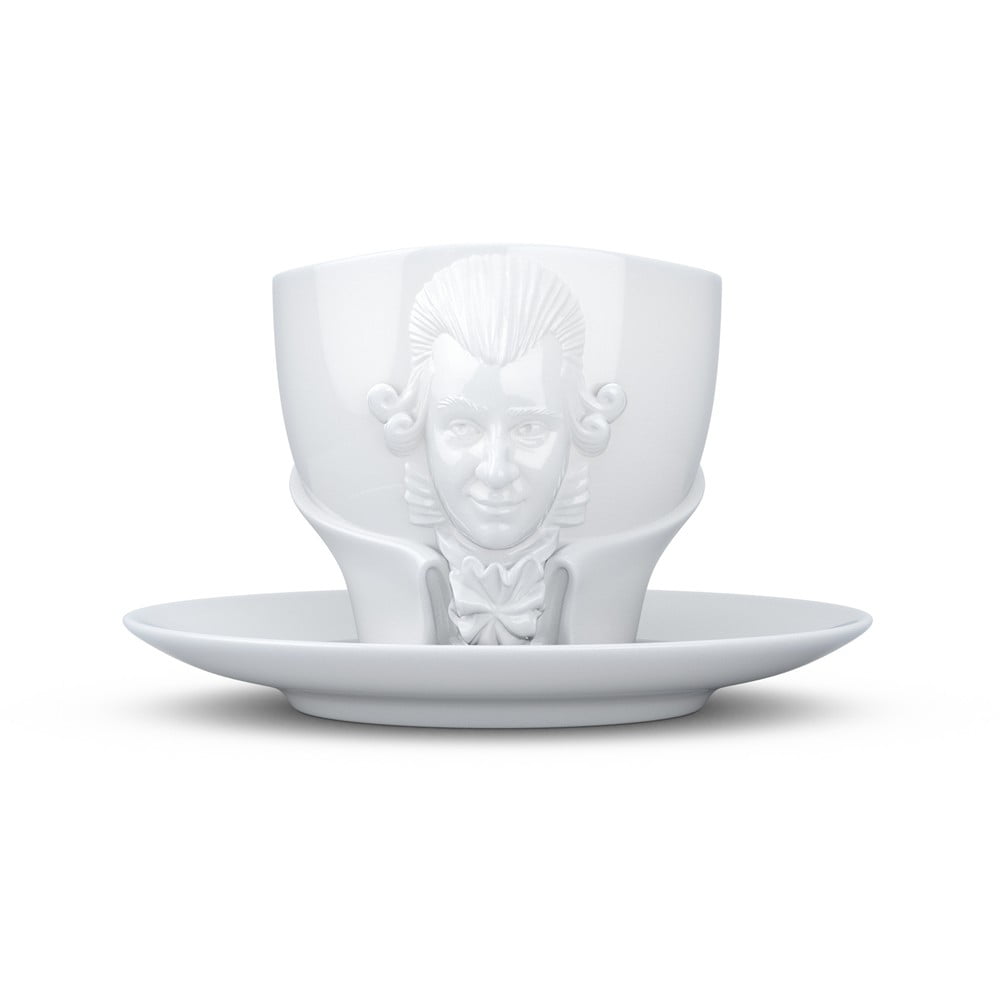 Wolfgang Amadeus Mozart fehér porcelán csésze és csészealj szett, 260 ml - 58products