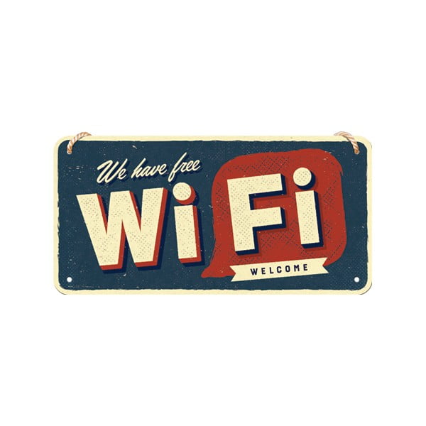 Free Wi-Fi dekorációs falitábla - Postershop