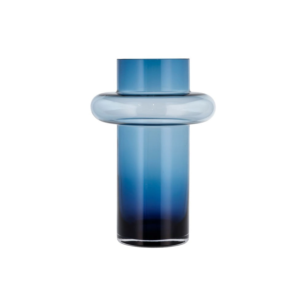 Tube sötétkék üveg váza, magasság 30 cm - Lyngby Glas