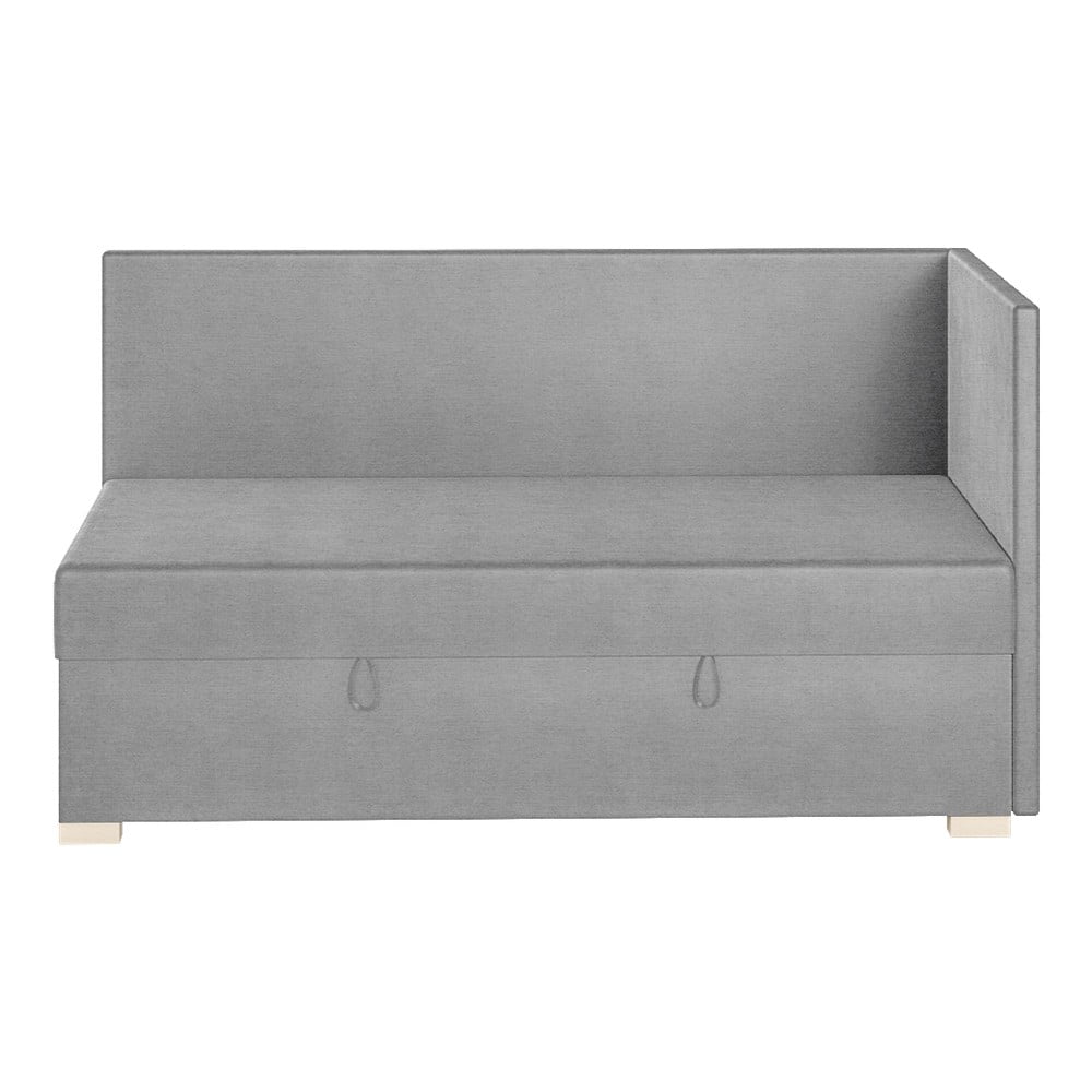 Szürke sarok ágyneműtartós gyerekágy matraccal 90x200 cm Flexi – Ghado