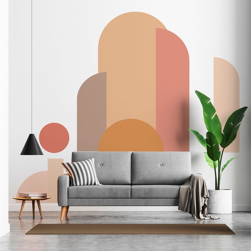 Matrica falra 90x185 cm abstract sunset – ambiance