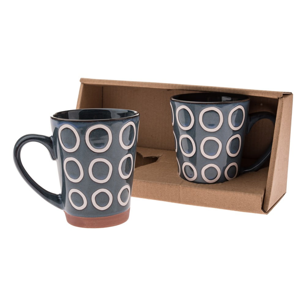 Sötétkék kerámia bögre szett 2 db-os 380 ml – Dakls