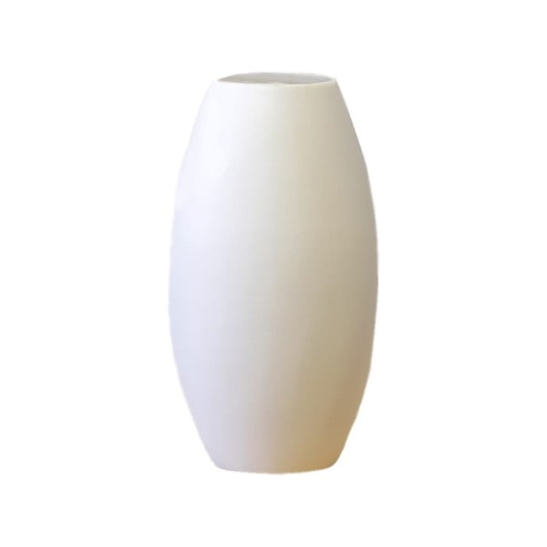 Roll fehér kerámia váza, magasság 23 cm - Rulina