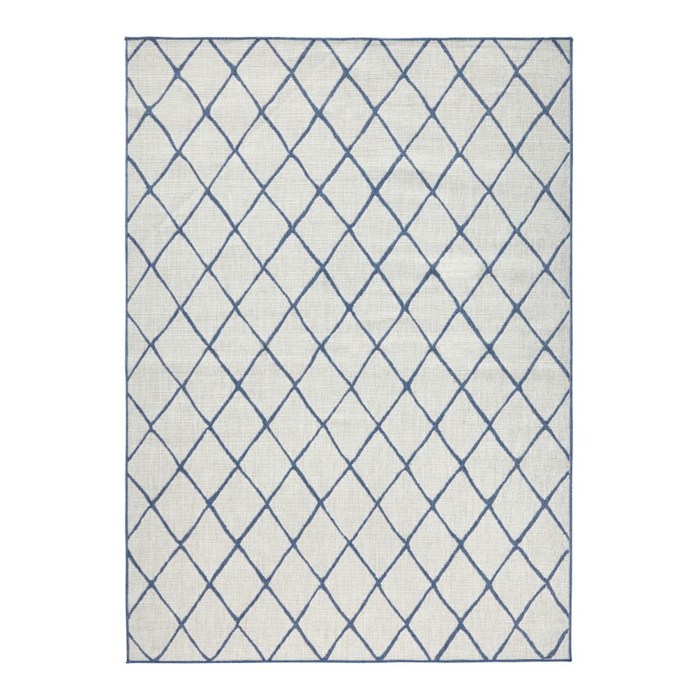 Malaga kék-krémszínű kültéri szőnyeg, 200 x 290 cm - northrugs
