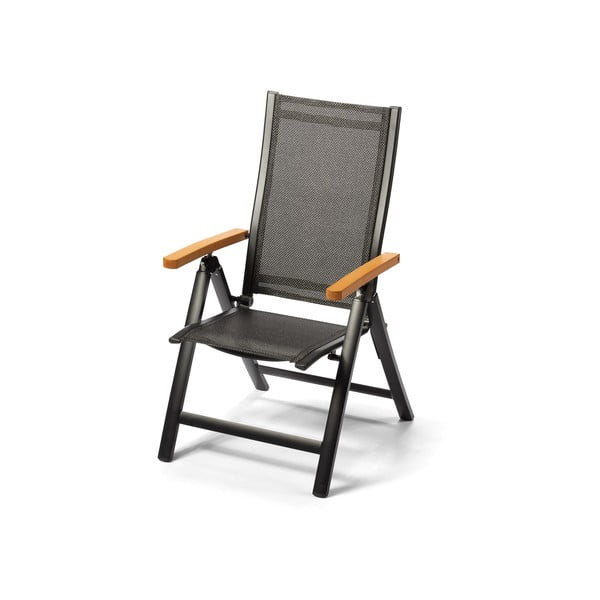 Comfort állítható alumínium szék karfával, fa díszítéssel - Debut