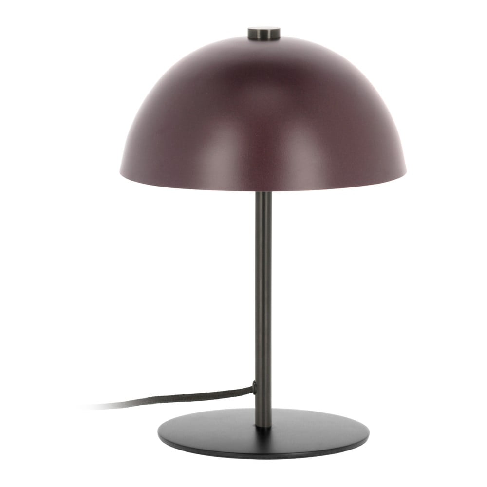 Borvörös asztali lámpa fém búrával (magasság 33 cm) Aleyla – Kave Home