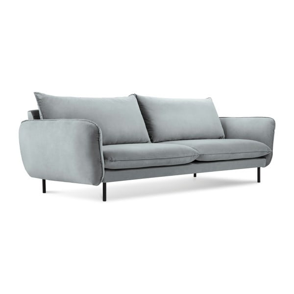Vienna világosszürke bársony kanapé, 200 cm - Cosmopolitan Design