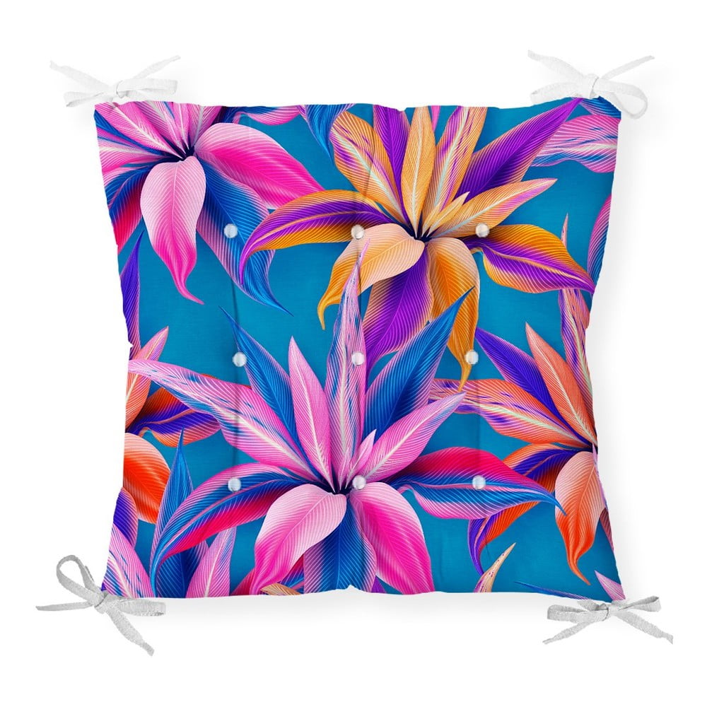 Bright Flowers pamut keverék székpárna, 40 x 40 cm - Minimalist Cushion Covers