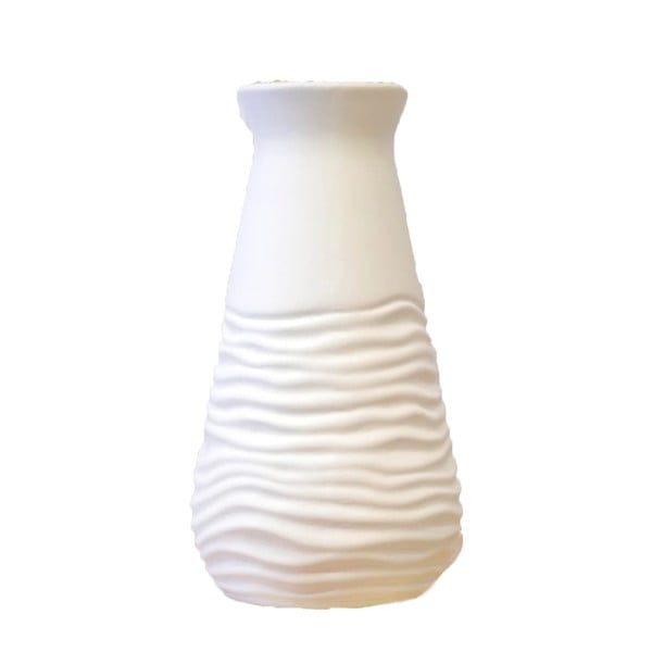 Crease fehér kerámia váza - Rulina