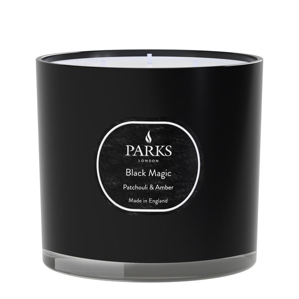 Black Magic pacsuli és borostyán illatú illatgyertya, égési idő 56 óra - Parks Candles London