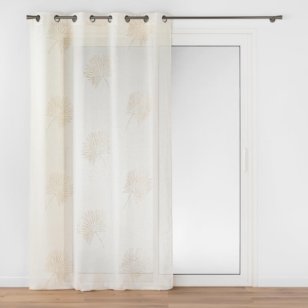 Krémszínű fényáteresztő függöny 140x280 cm Lotus – douceur d'intérieur