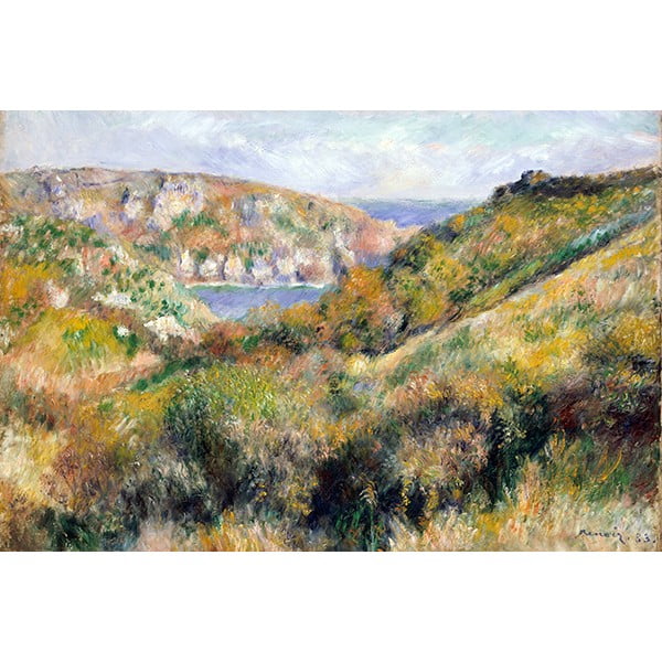 Auguste Renoir - Hills around the Bay of Moulin Huet, Guernsey másolat, 70 x 45 cm