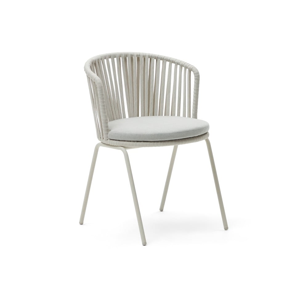Fehér fém kerti szék saconca – kave home