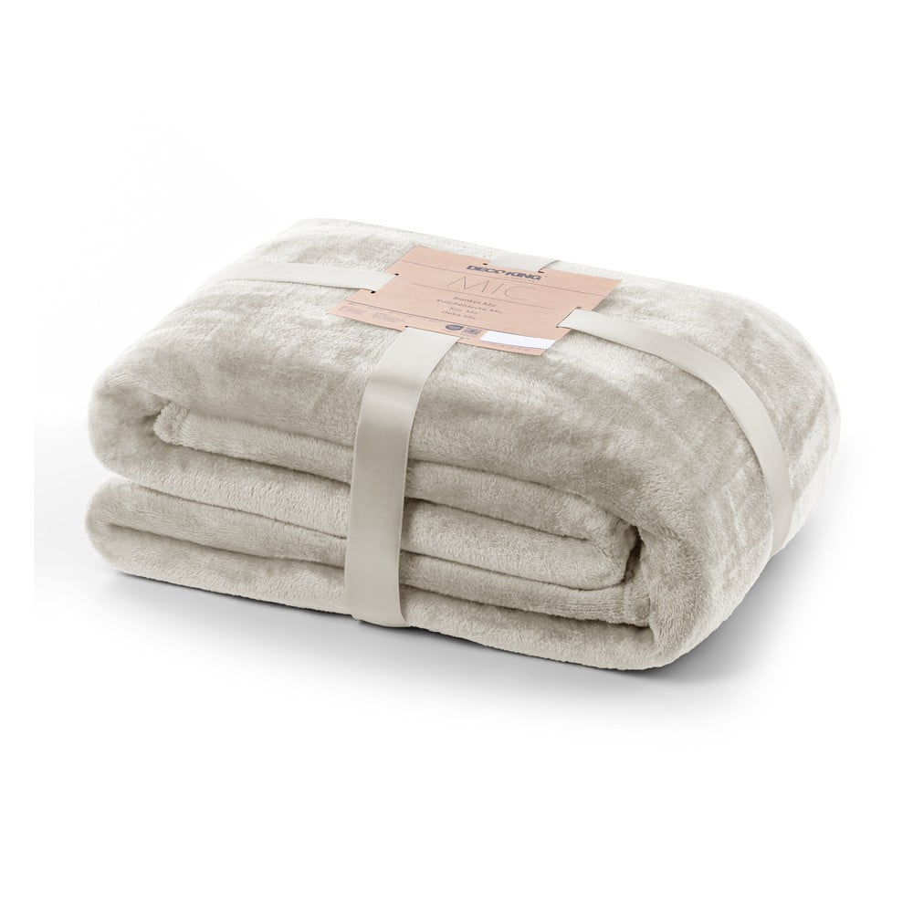 Mic krémszínű mikroszálas pléd, 200 x 220 cm - DecoKing