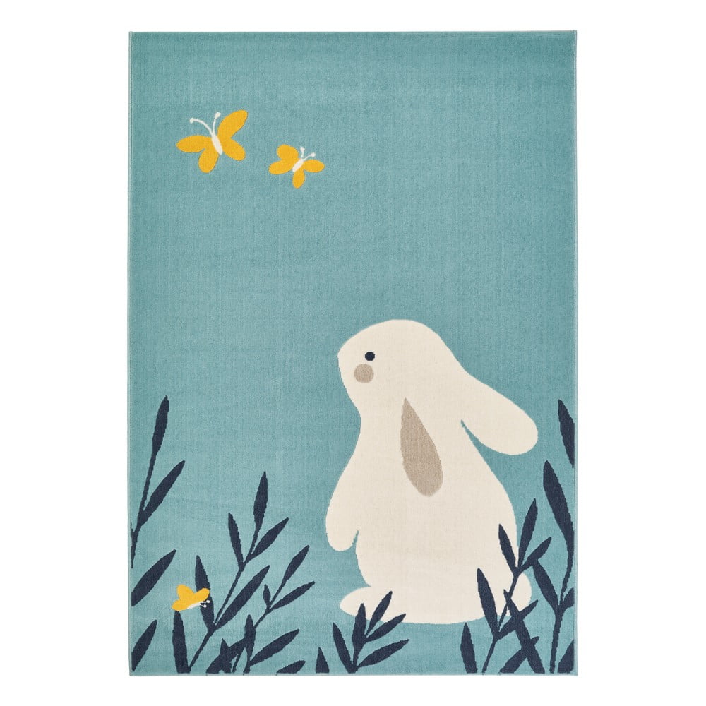 Design Bunny Lottie kék gyerekszőnyeg, 120 x 170 cm - Zala Living