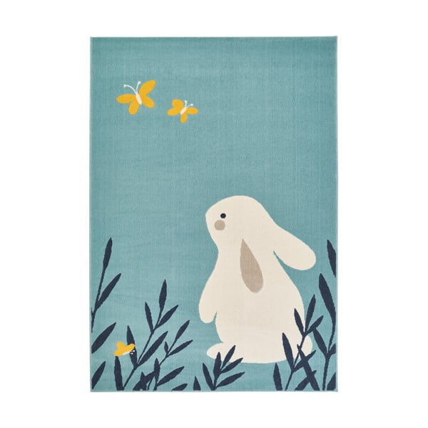 Design Bunny Lottie kék gyerekszőnyeg, 120 x 170 cm - Zala Living