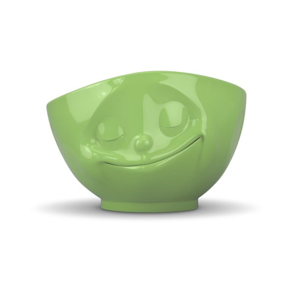 Zöld 'boldog' porcelántálka - 58products