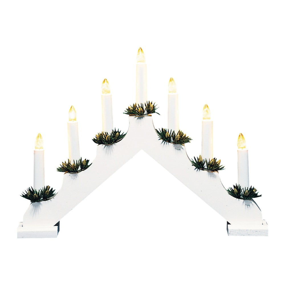 Fehér fénydekoráció karácsonyi mintával Ola – Markslöjd