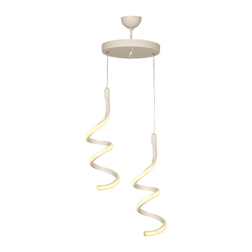 Fehér fém LED függőlámpa ø 25 cm Hilton – Squid Lighting