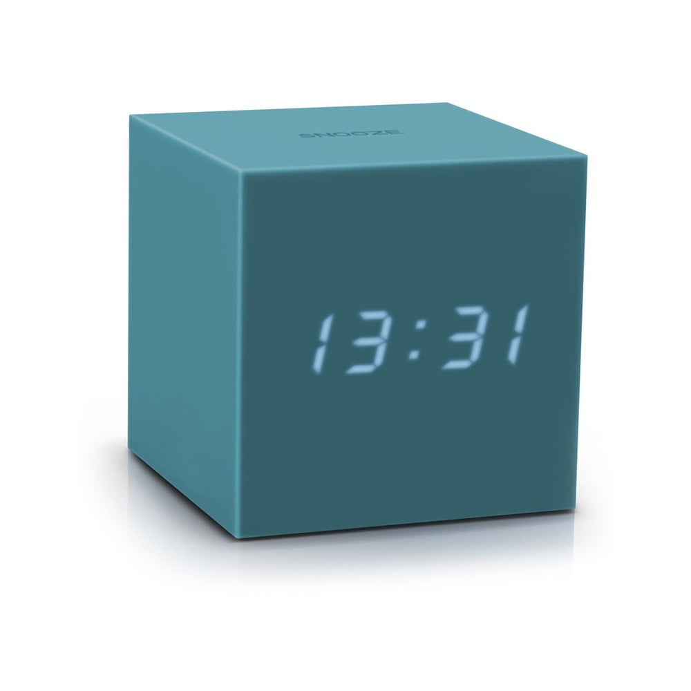 Gravitry Cube szürkéskék ébresztőóra LED kijelzővel - Gingko