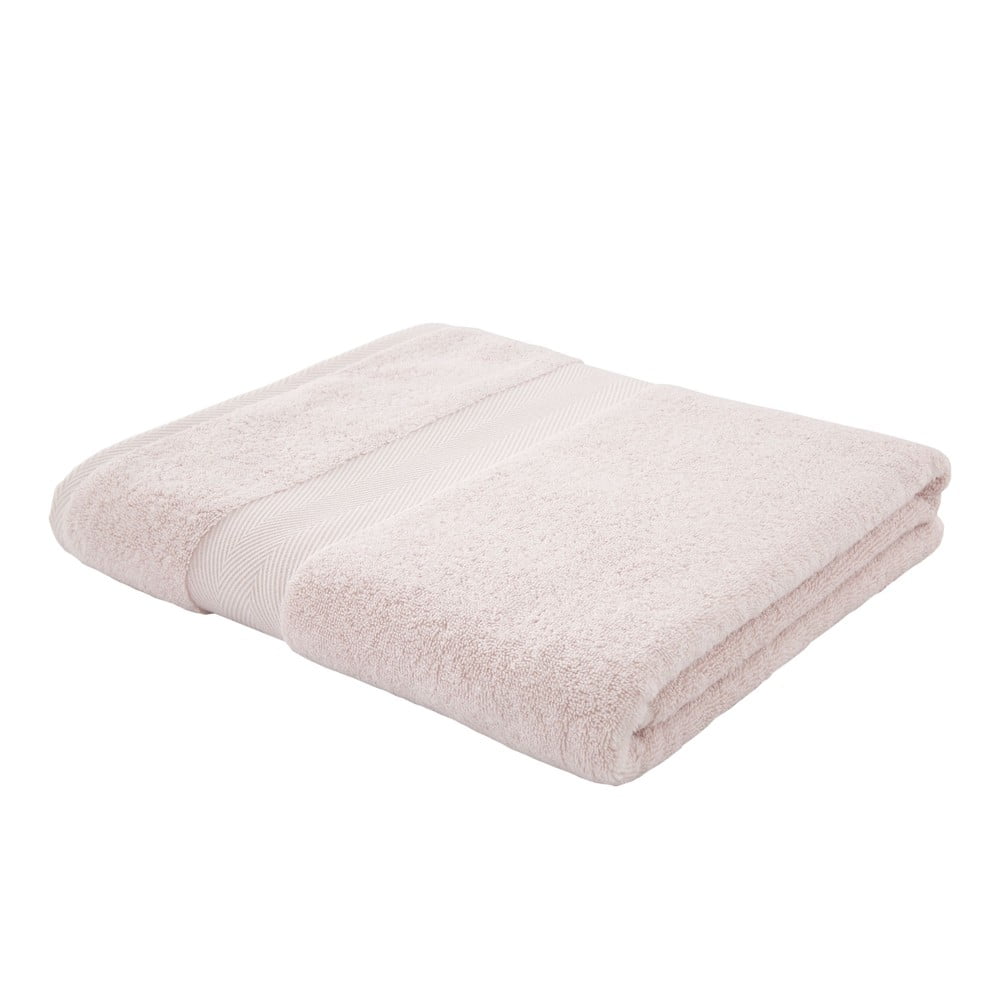Világos rózsaszín pamut-selyem fürdőlepedő 100x150 cm - Bianca