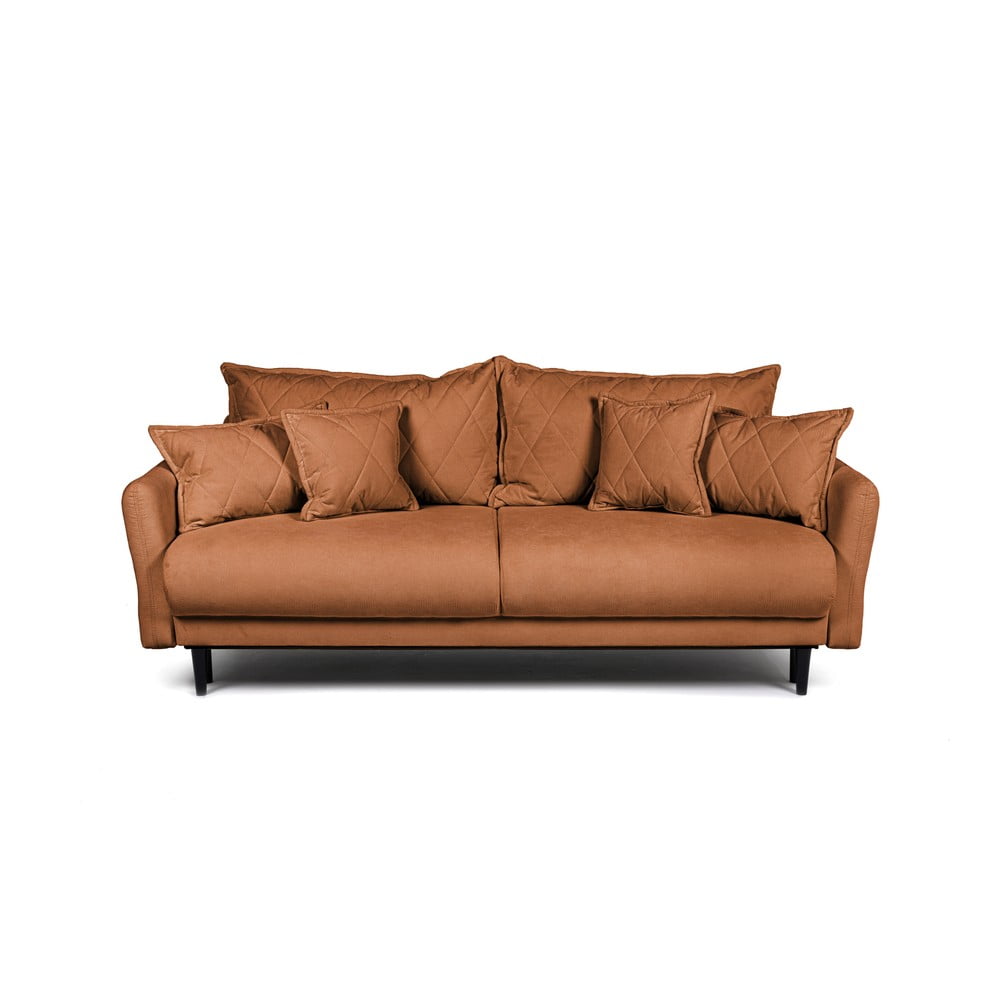 Barna kinyitható kanapé 215 cm bjork – bonami selection