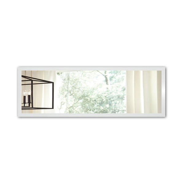 Fali tükör fehér kerettel, 105 x 40 cm - Oyo Concept