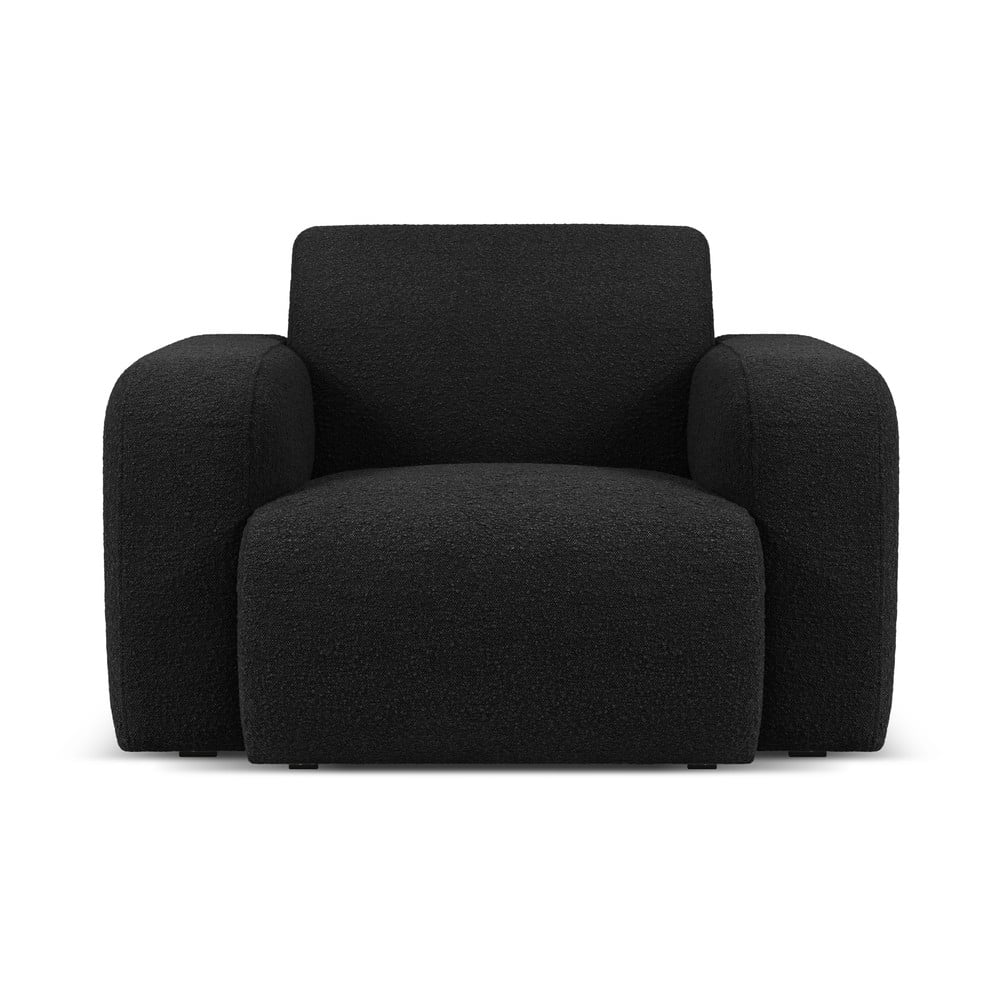 Fekete buklé fotel molino – micadoni home