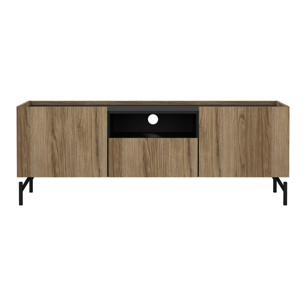 Barna TV-állvány tölgyfa dekorral 147x54x41 cm Bergen – Tvilum