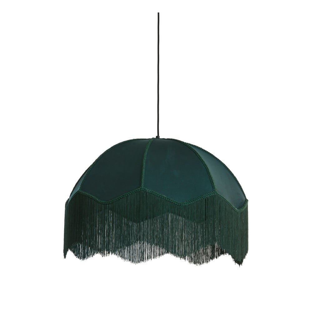 Petróleum színű függőlámpa textil búrával ø 60 cm Malacia – Light & Living