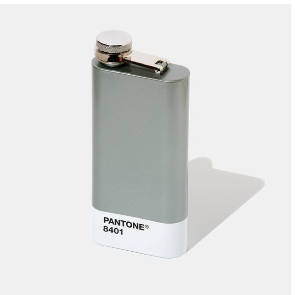 Ezüstszínű laposüveg, 150 ml - Pantone
