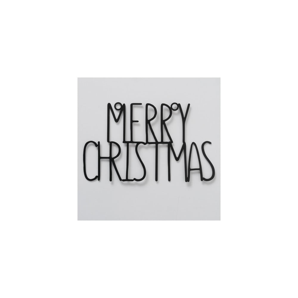 Merry Christmas fekete fali karácsonyi dekoráció - Boltze