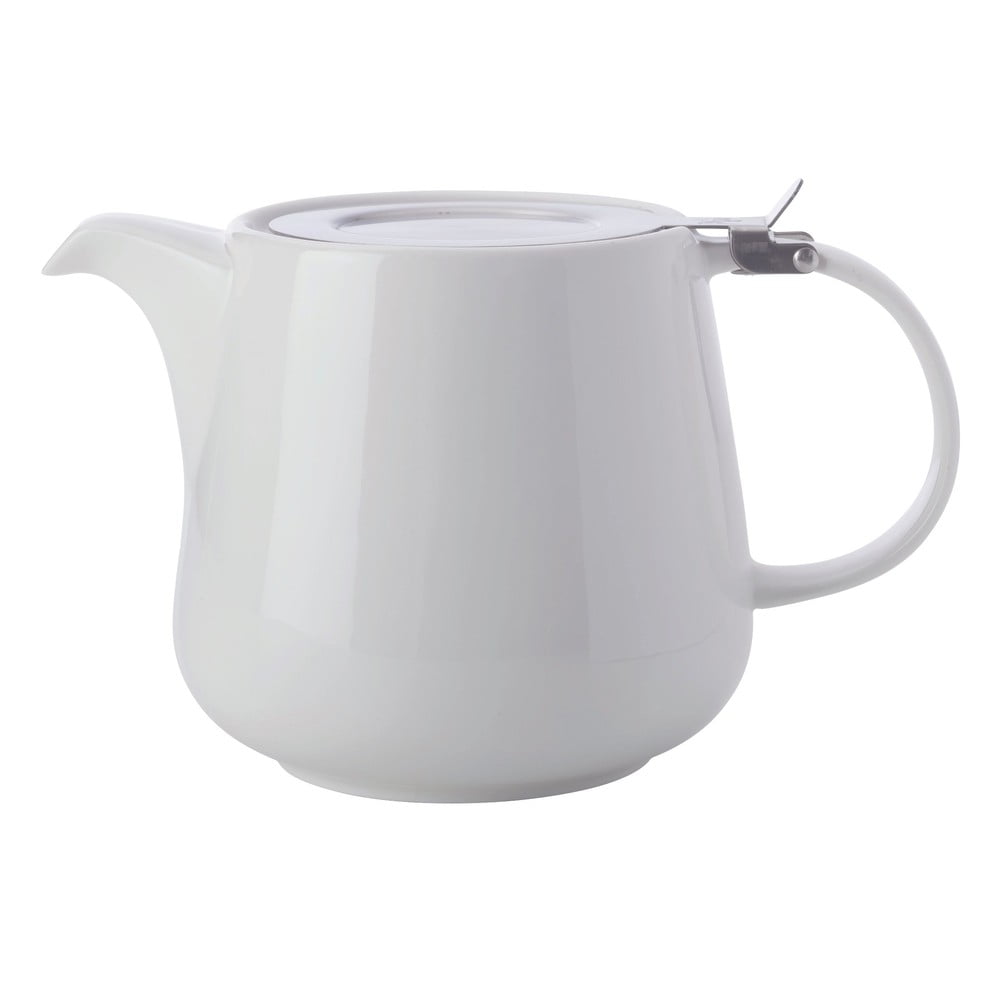 Basic fehér porcelán teáskanna szűrővel, 600 ml - Maxwell & Williams