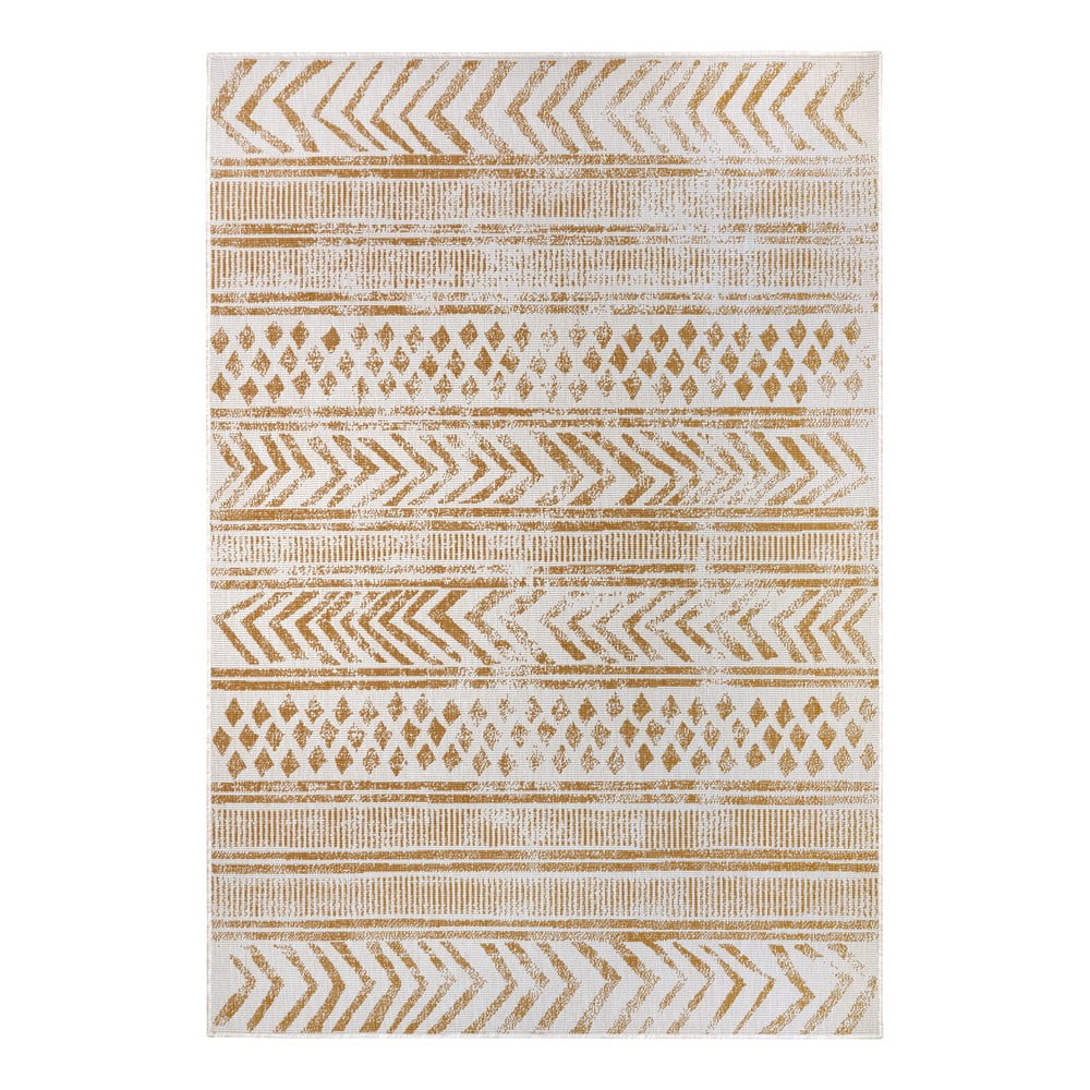 Okkersárga-fehér kültéri szőnyeg 160x230 cm biri – northrugs