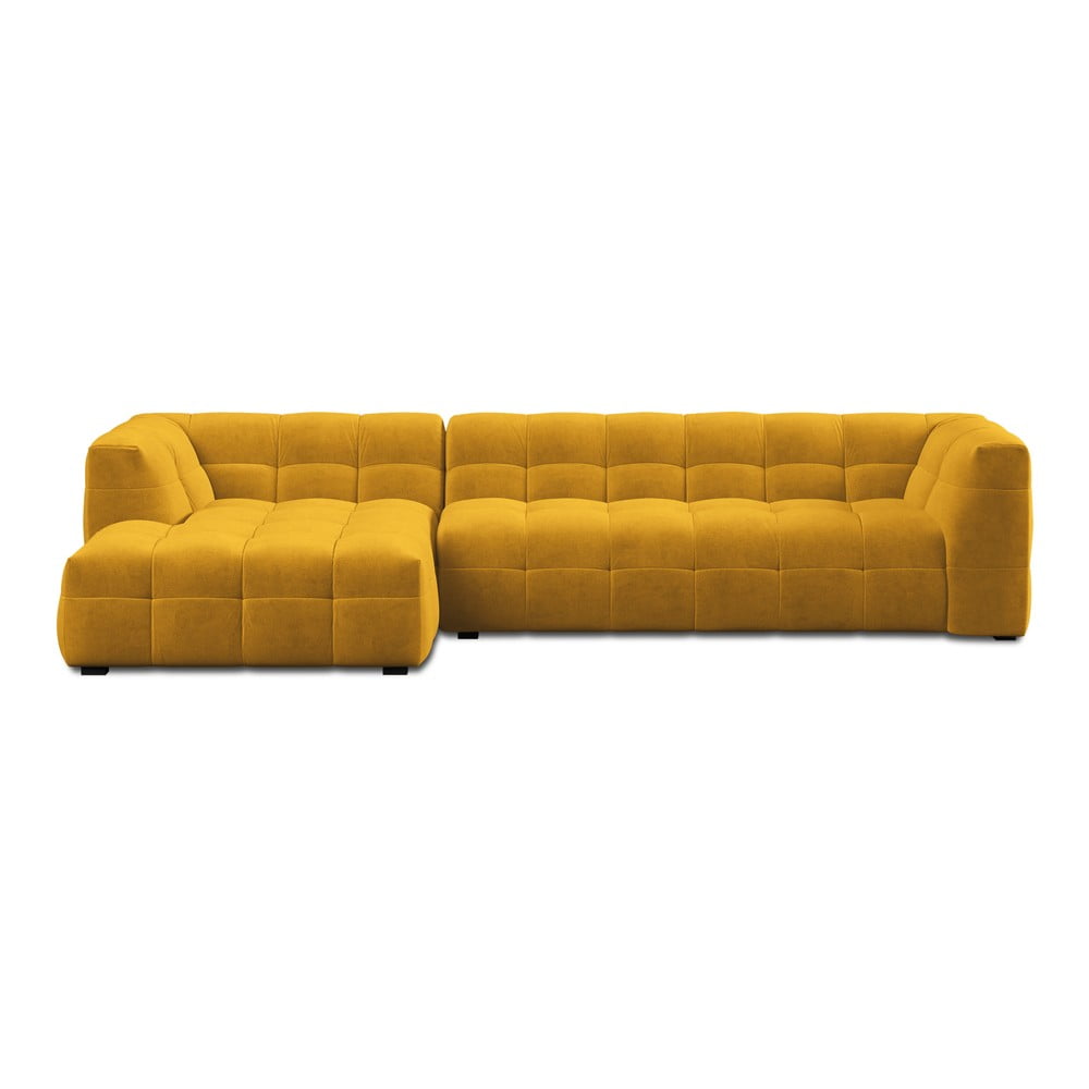 Vesta sárga bársony kanapé, bal oldali - windsor & co sofas