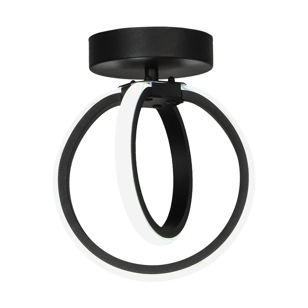 Fekete fém LED mennyezeti lámpa Sezen – Squid Lighting