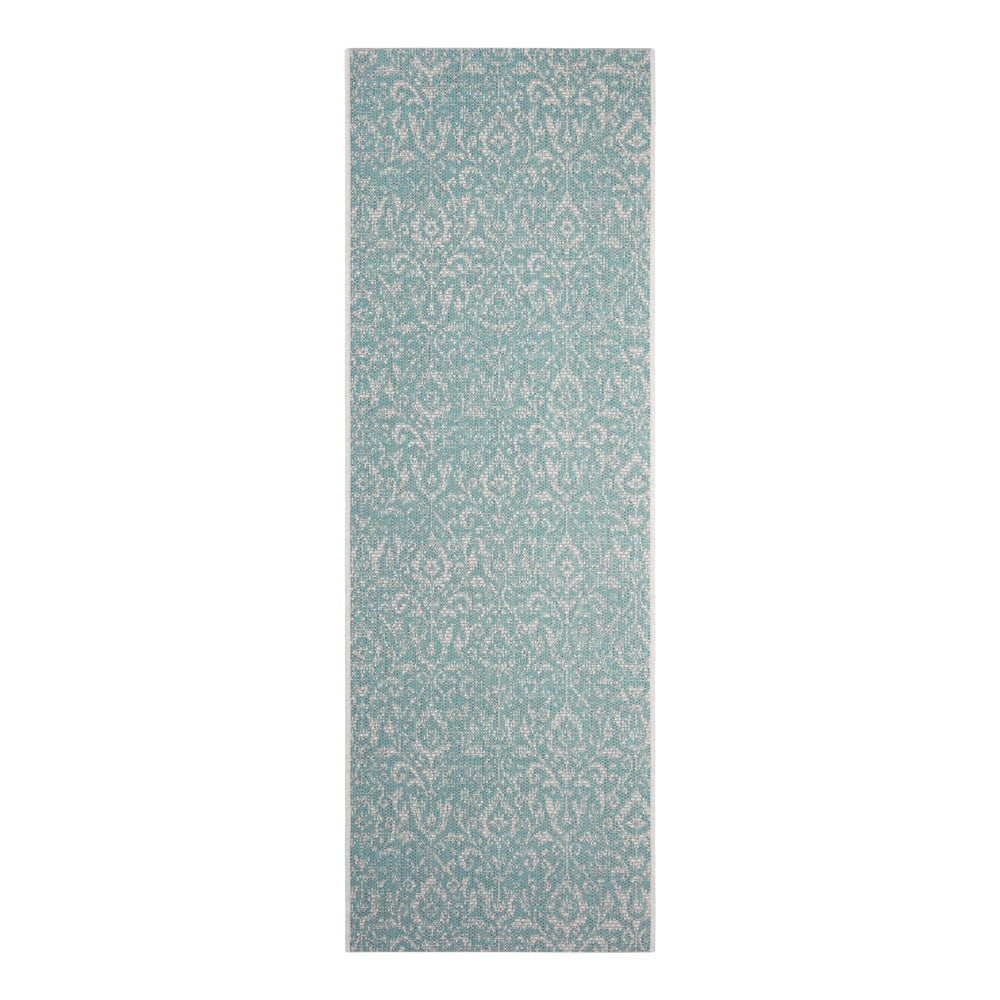 Hatta türkiz-bézs kültéri szőnyeg, 70 x 200 cm - NORTHRUGS