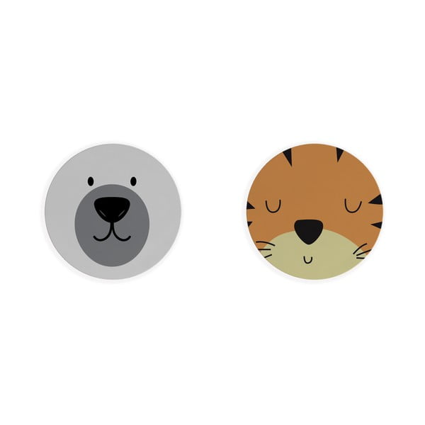 Tiger & Bear 2 db tányéralátét, ⌀ 32 cm - Madre Selva