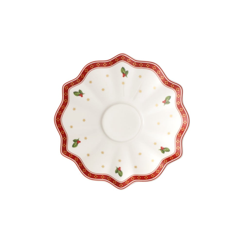 Fehér porcelán csészealj karácsonyi motívummal, ø 17,5 cm - Villeroy & Boch