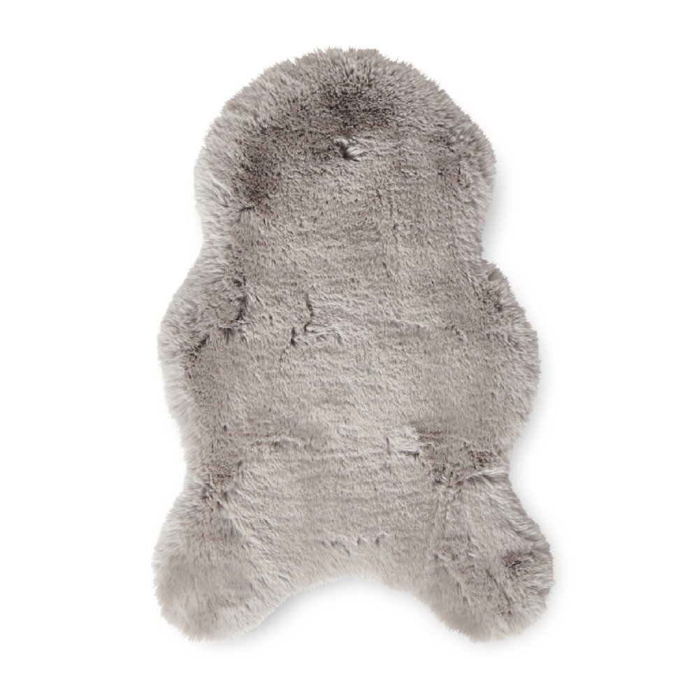 Világosszürke szintetikus szőrme szőnyeg 60x90 cm Super Teddy – Think Rugs