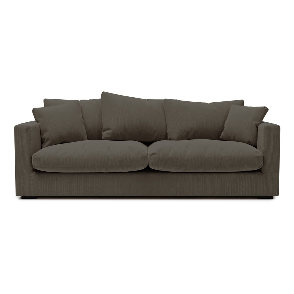Sötétszürke kordbársony kanapé 220 cm Comfy – Scandic