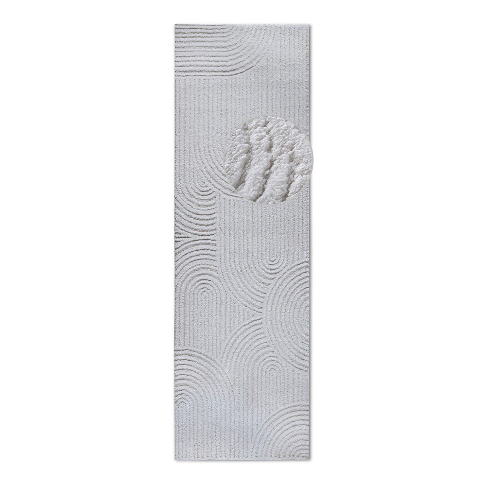 Krémszínű futószőnyeg 80x240 cm Chappe Cream White – Elle Decoration