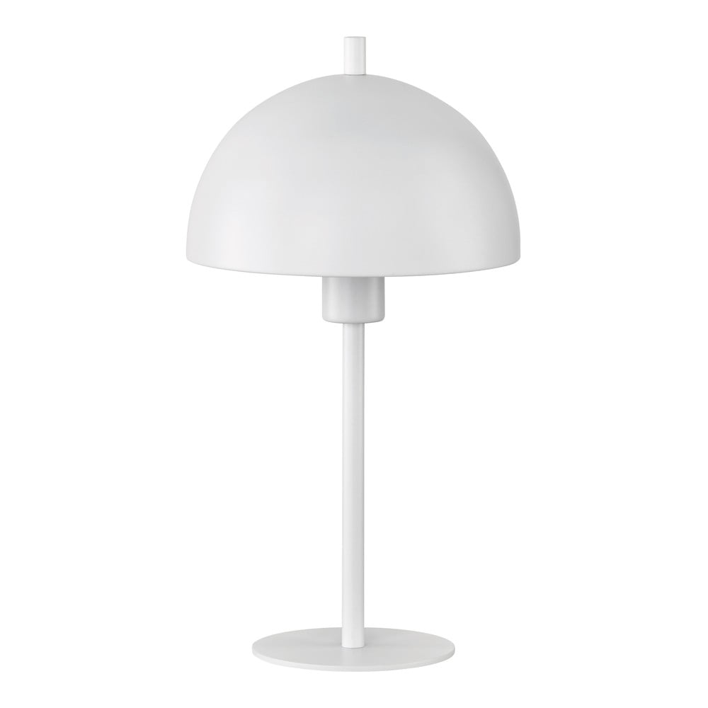 Fehér asztali lámpa fém búrával (magasság 33,5 cm) Kia – Fischer & Honsel