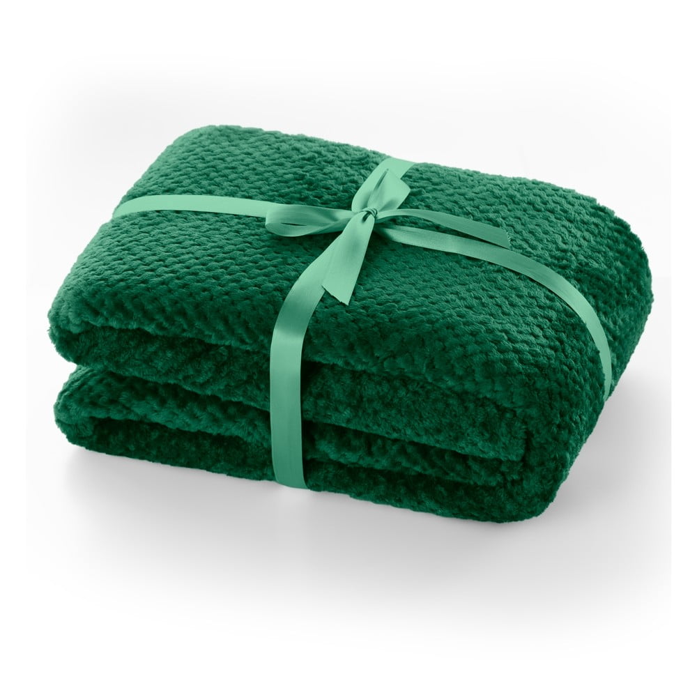 Henry sötétzöld mikroszálas takaró, 150 x 200 cm - DecoKing