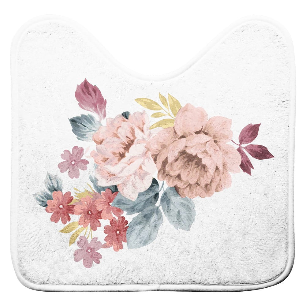 Fehér-rózsaszín fürdőszobai kilépő WC-hez 45x45 cm Jayana – douceur d'intérieur