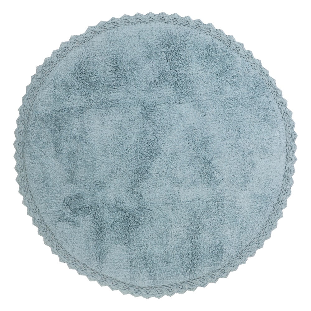 Perla kék, kézzel készített pamut szőnyeg, ø 110 cm - Nattiot