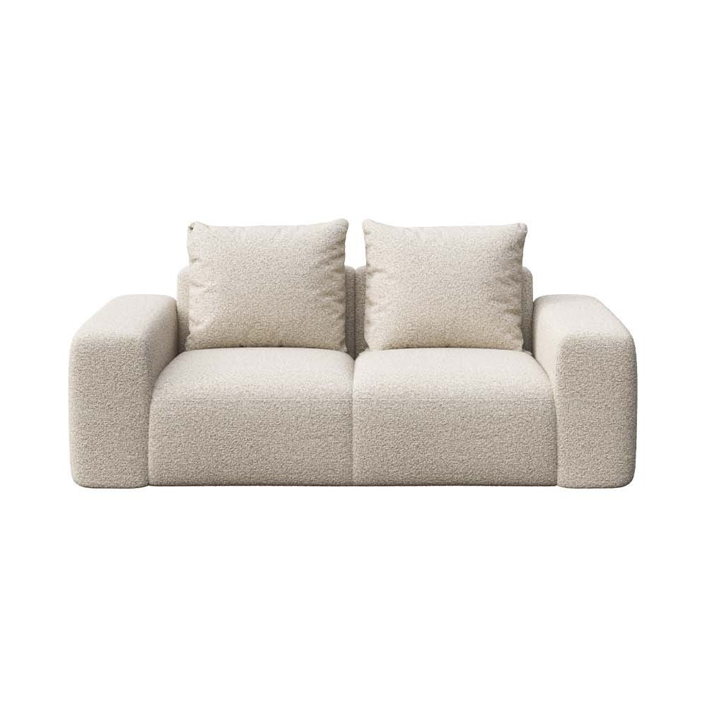 Bézs buklé kanapé 212 cm feiro – mesonica