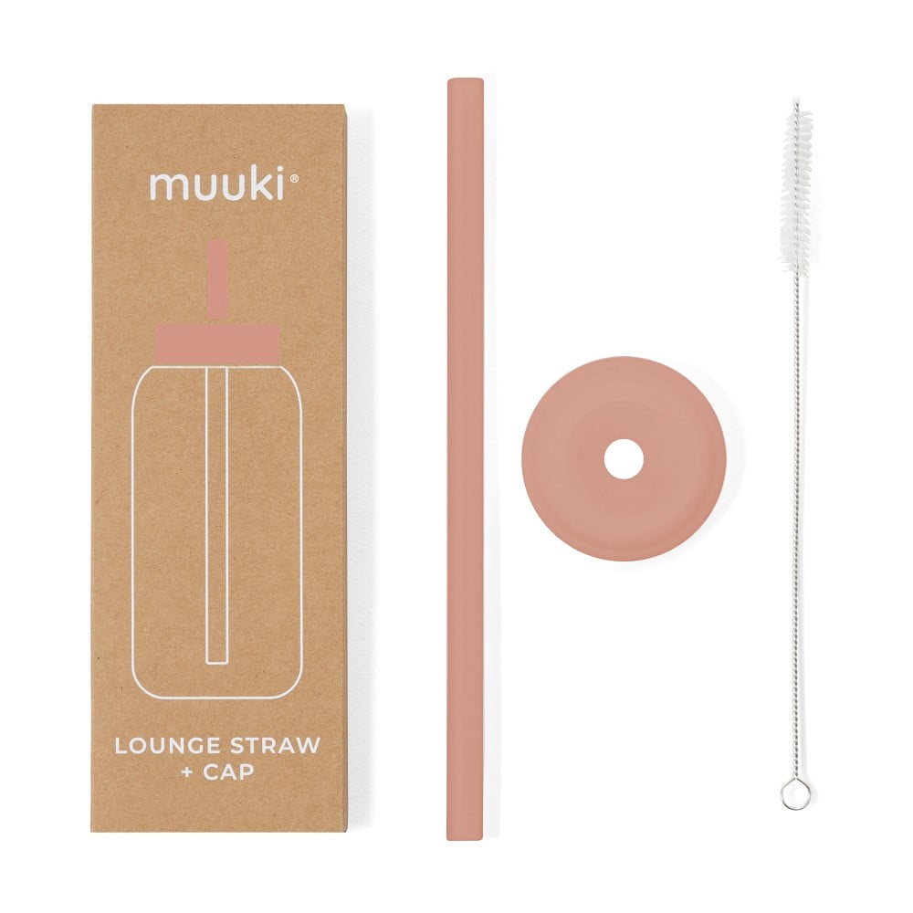 Szilikon szívószál tisztítókefével-fedéllel Canyon Clay – Muuki