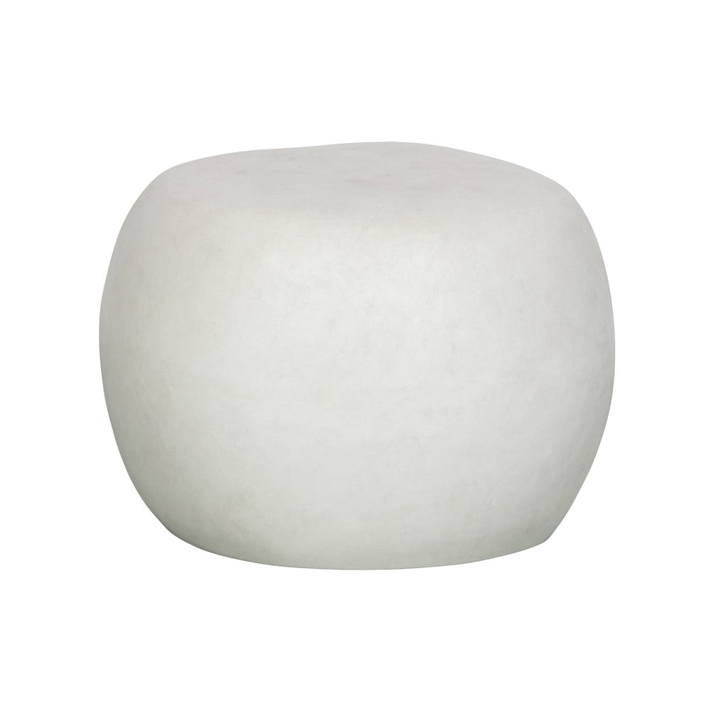 Pebble fehér kerti dohányzóasztal szálas agyagból, ø 50 cm - vtwonen