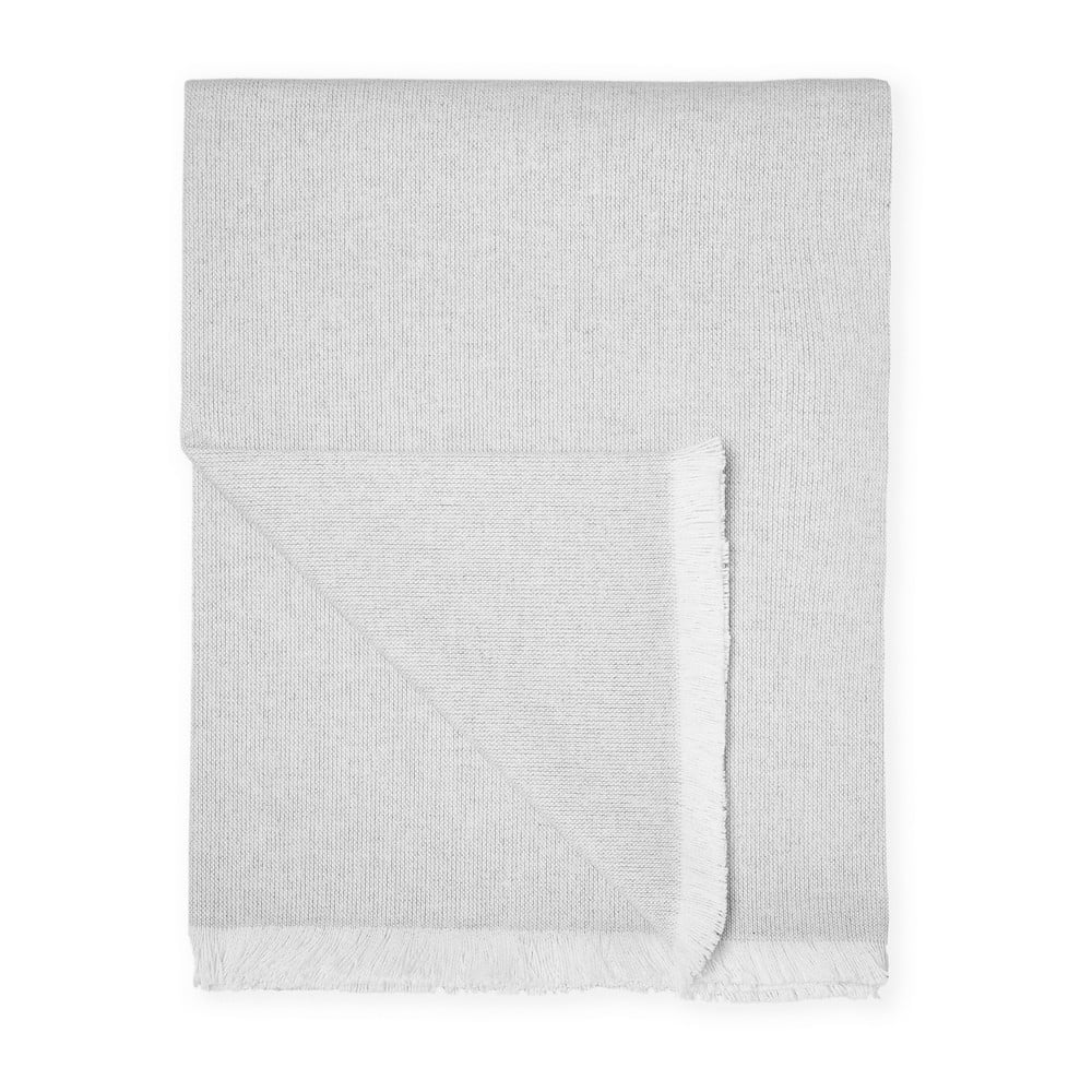Summer Linen világosszürke pléd, 140 x 180 cm - Euromant